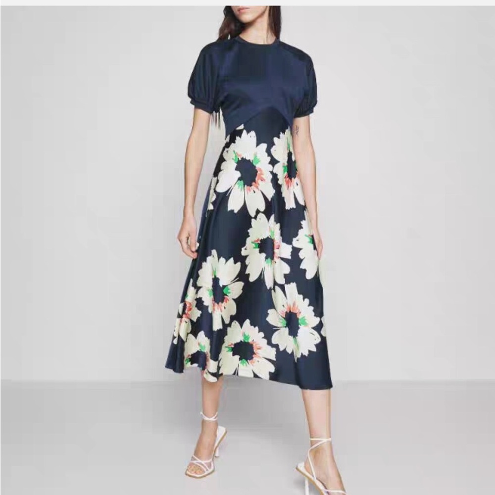NWT TED BAKER LONDON wmd-DAYSIAH PONTE TOP WITH MIDI SKiRT DRESS